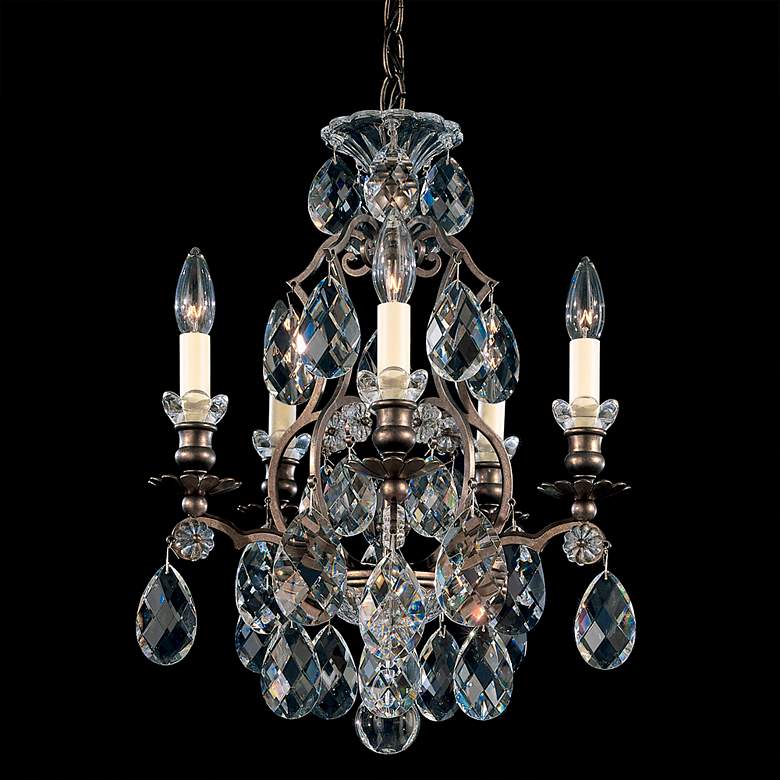 Image 1 Schonbek Renaissance 14 1/2 inch Wide Bronze Crystal Chandelier