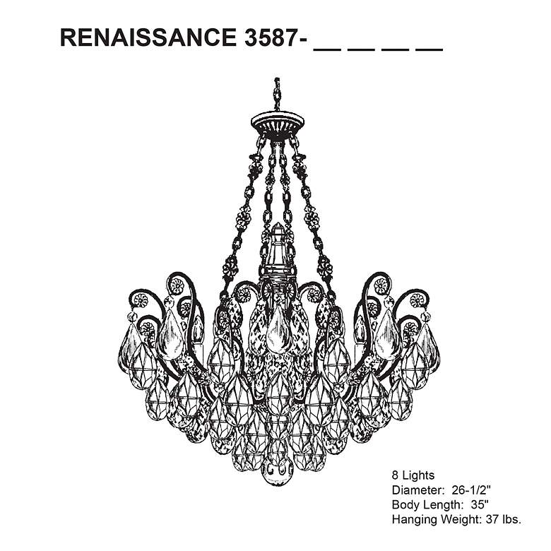 Image 4 Schonbek Renaissance 26 1/2" Wide Gold 8-Light Chandelier more views