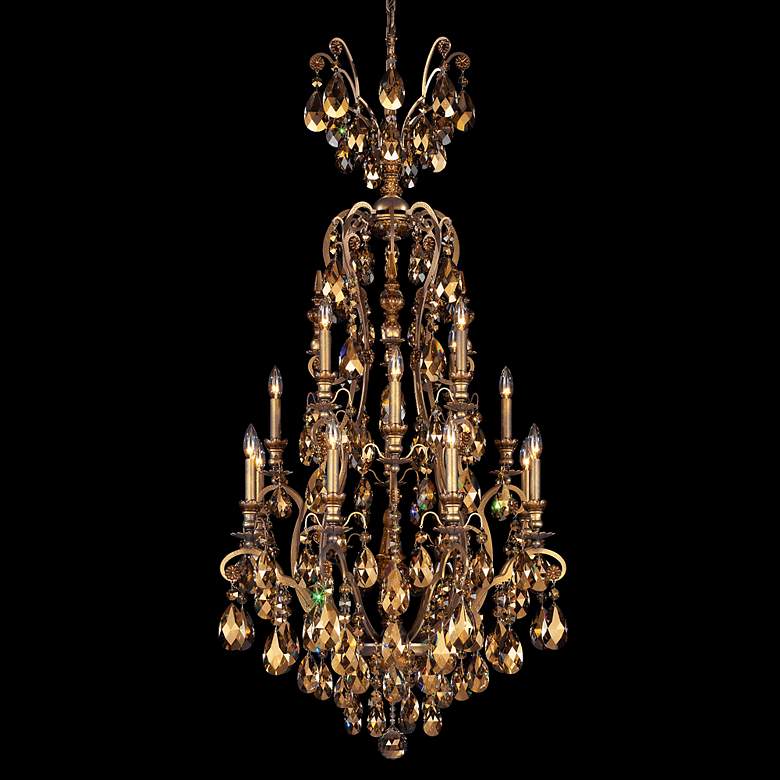 Image 1 Schonbek Renaissance 28"W Teak Crystal Chandelier in Bronze