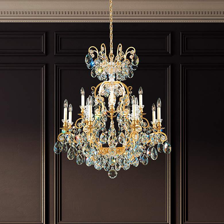 Image 1 Schonbek Renaissance 32"W Heirloom Gold Crystal Chandelier