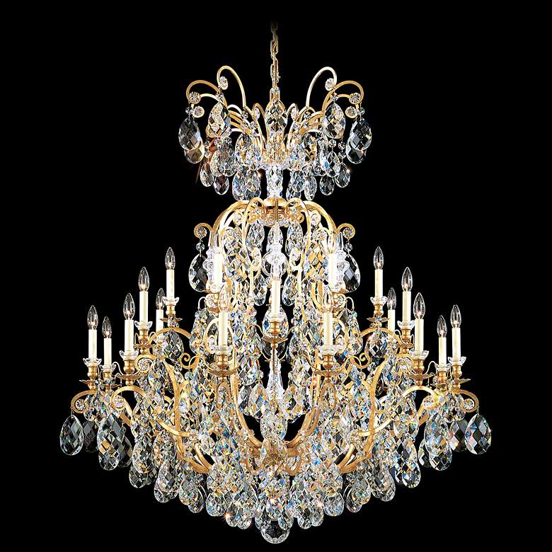 Image 1 Schonbek Renaissance 45 inchW Etruscan Gold Crystal Chandelier