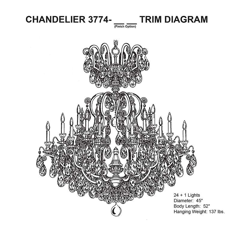 Image 4 Schonbek Renaissance 45"W Heirloom Gold Crystal Chandelier more views