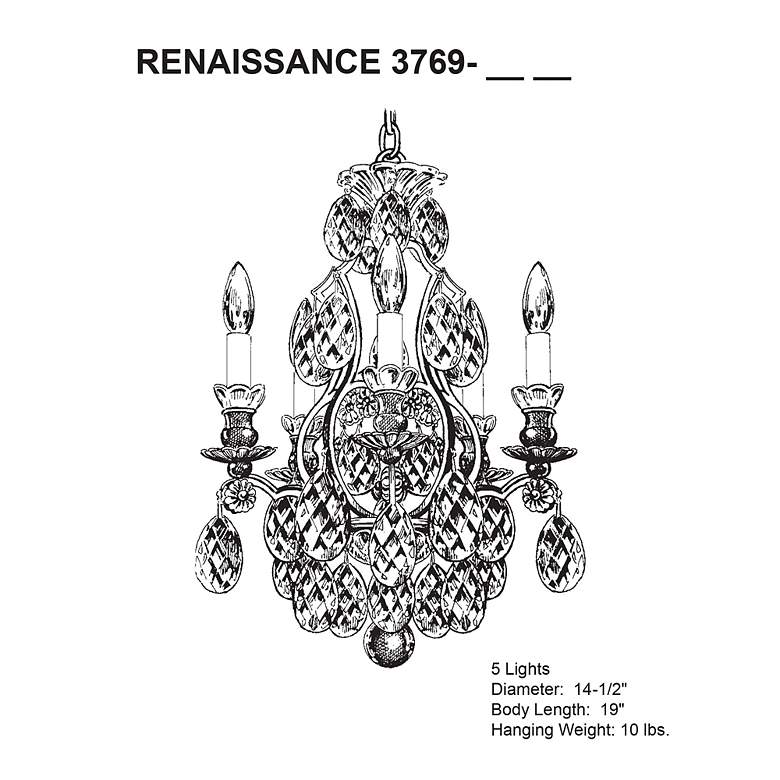 Image 3 Schonbek Renaissance Collection 14 1/2" Crystal Chandelier more views