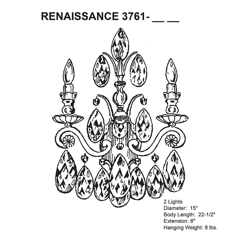 Image 4 Schonbek Renaissance Collection 22 1/2" High Crystal Sconce more views