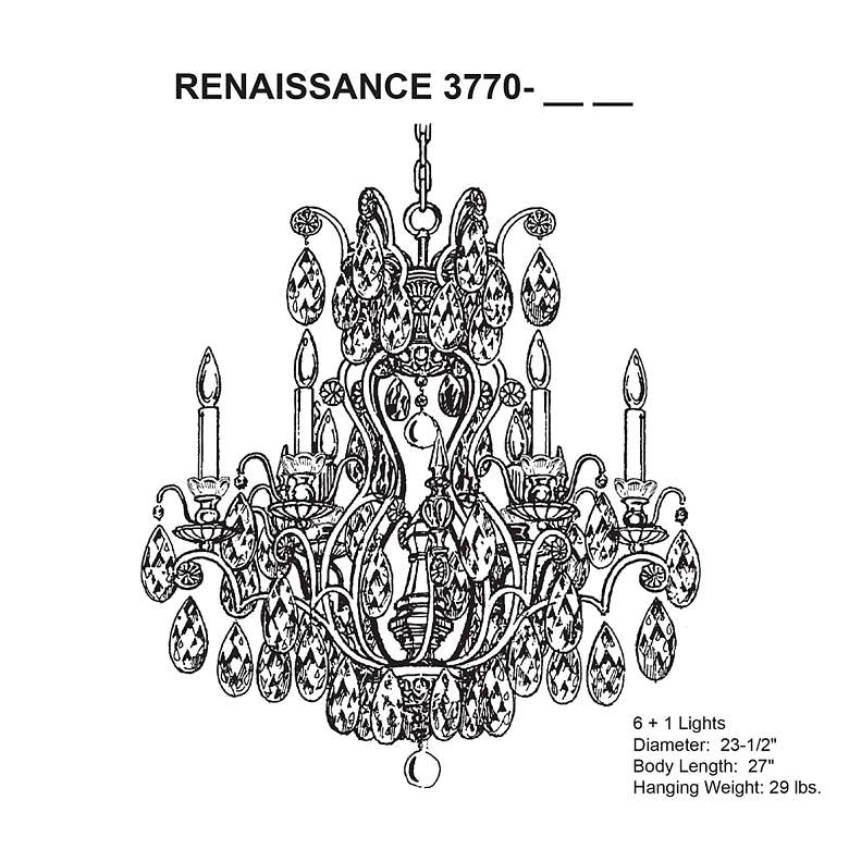 Image 4 Schonbek Renaissance Collection 23 1/2" Crystal Chandelier more views