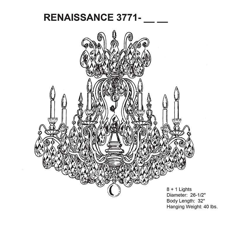 Image 5 Schonbek Renaissance Collection 26 1/2" Crystal Chandelier more views