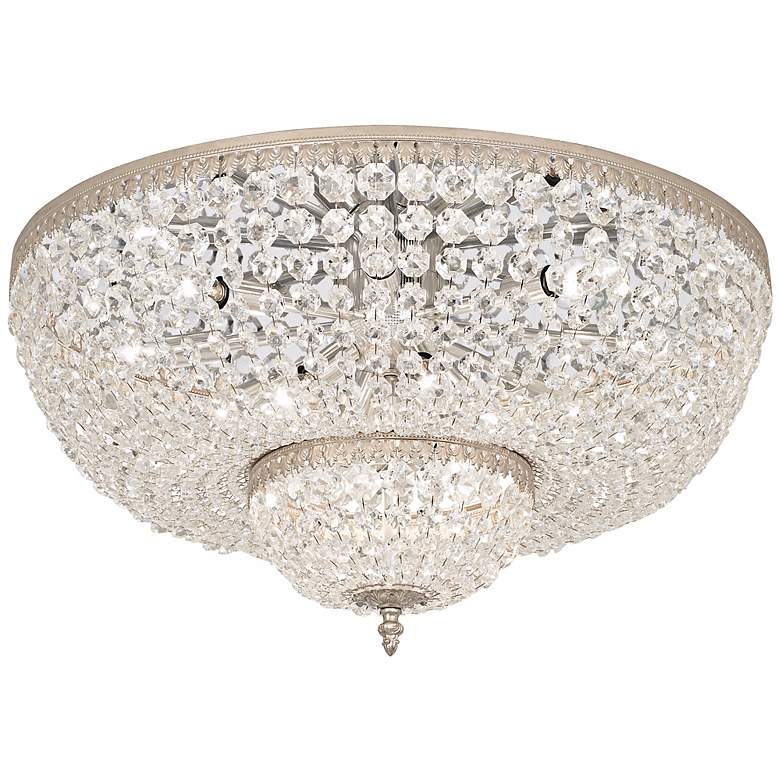 Image 1 Schonbek Rialto 24 inchW Silver Swarovski Crystal Ceiling Light