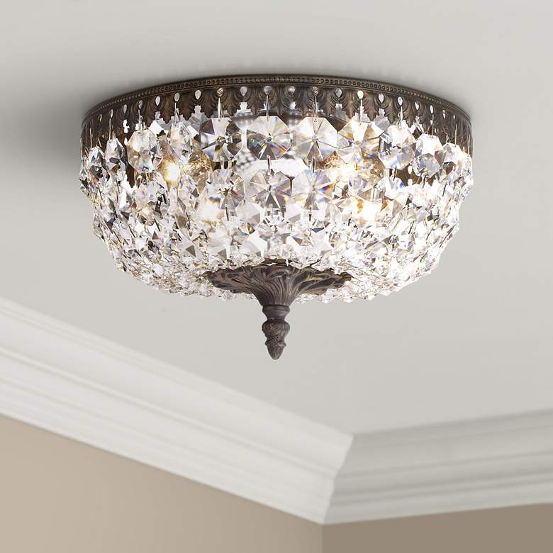 Image 1 Schonbek Rialto Collection 10 inch Wide Crystal Ceiling Light