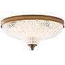 Schonbek Roma 12 1/4" Traditional Aged Brass Crystal LED Ceiling Light