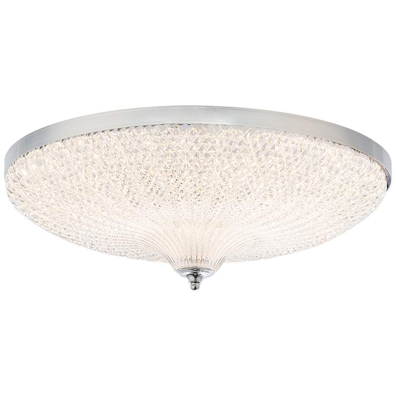 Image 1 Schonbek Roma 20.5 inch Wide LED Chrome and Clear Crystal Ceiling Light