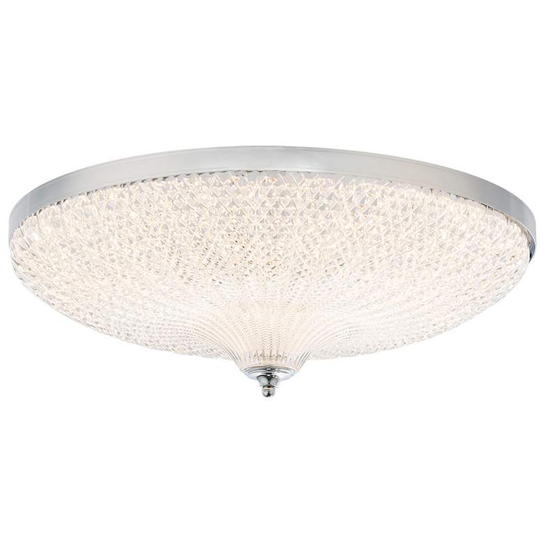 Image 1 Schonbek Roma 20.5" Wide LED Chrome and Clear Crystal Ceiling Light