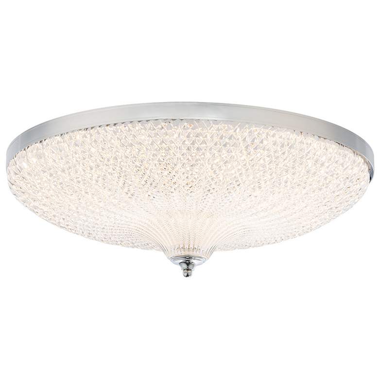 Image 1 Schonbek Roma 20.5 inch Wide LED Chrome and Clear Crystal Ceiling Light