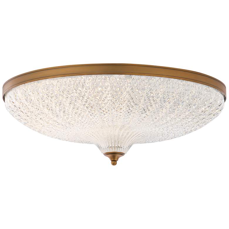 Image 1 Schonbek Roma 20" Wide Aged Brass Crystal LED Ceiling Light