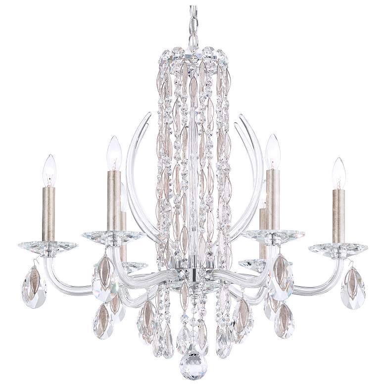 Image 1 Schonbek Sarella 24 1/2 inch Wide Steel 6-Light Chandelier