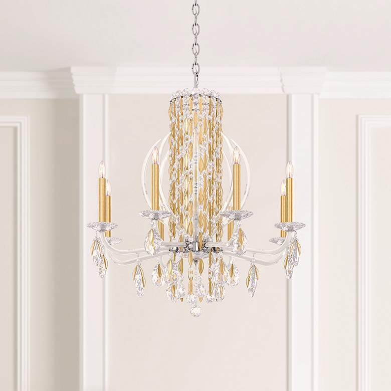 Image 1 Schonbek Sarella 30"W Heirloom Gold 8-Light Chandelier