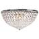 Schonbek Silver 14" Wide Swarovski Crystal Ceiling Light