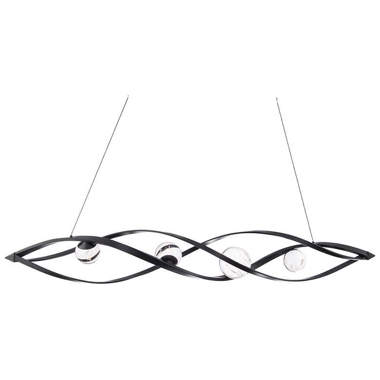 Image 3 Schonbek Slipstream 56.3" 4-Light Modern LED Crystal Linear Pendant