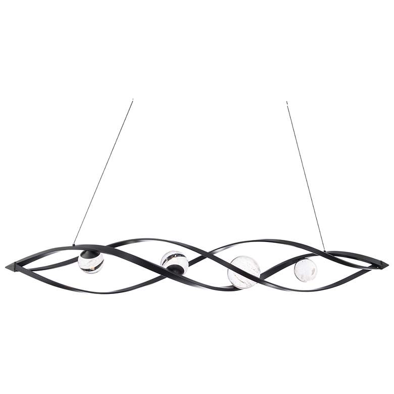 Image 3 Schonbek Slipstream 56.3 inch 4-Light Modern LED Crystal Linear Pendant