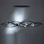 Schonbek Slipstream 56.3" 4-Light Modern LED Crystal Linear Pendant in scene