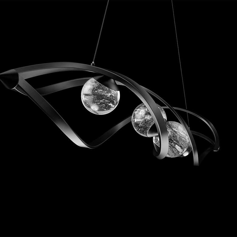 Image 5 Schonbek Slipstream 56.3" 4-Light Modern LED Crystal Linear Pendant more views