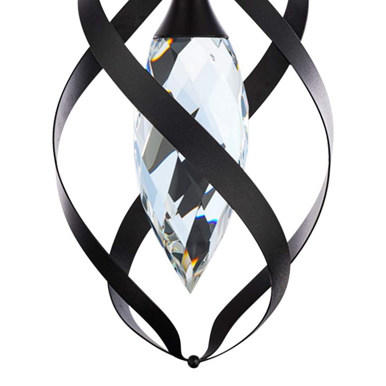 Image 3 Schonbek Solan 10" Wide Black Crystal LED Mini Pendant more views