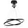 Schonbek Solarius 39" Wide Black LED Modern Pendant Light Chandelier