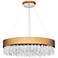 Schonbek Soleil 26" Wide Aged Brass Finish Modern LED Crystal Pendant
