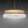 1_Schonbek Soleil 26" Wide Aged Brass Finish Modern LED Crystal Pendant