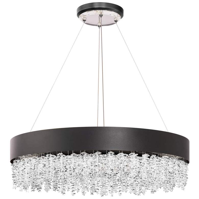 Image 1 Schonbek Soleil 26" Wide Black Finish Modern LED Crystal Pendant