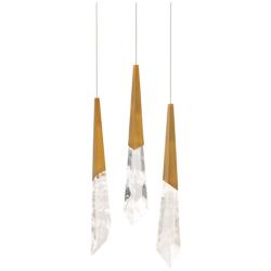 Schonbek Solitude 12"W Aged Brass LED Multi-Light Pendant