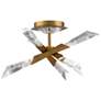 1_Schonbek Solitude 17"W Aged Brass 6-Light LED Ceiling Light