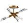 Schonbek Solitude 17"W Aged Brass 6-Light LED Ceiling Light