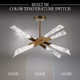 Image5 of Schonbek Solitude 28 1/2" Wide Aged Brass LED Ceiling Light more views