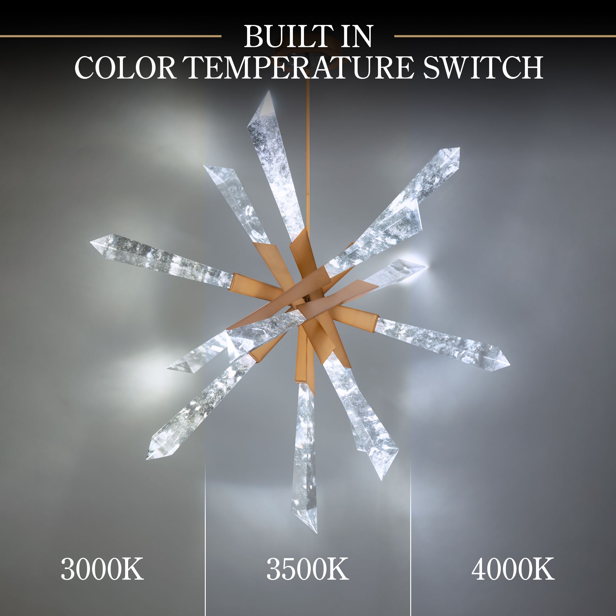 Image 5 Schonbek Solitude 47 3/4"W Brass LED Sputnik Pendant Light more views