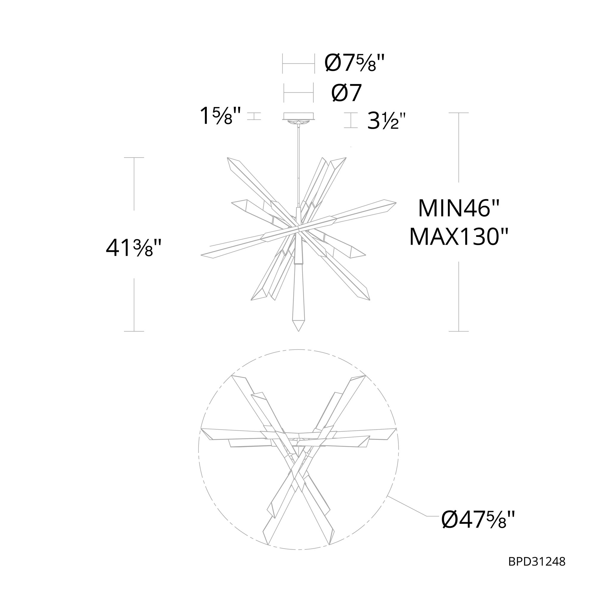 Image 6 Schonbek Solitude 47 3/4"W Brass LED Sputnik Pendant Light more views
