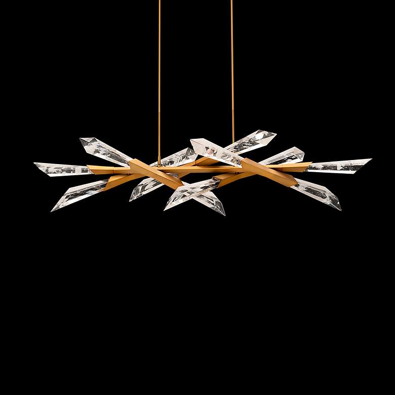 Image 2 Schonbek Solitude 59 1/2" Wide Aged Brass LED Pendant Light more views
