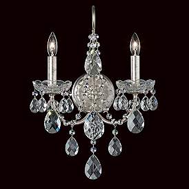 Image2 of Schonbek Sonatina 17" High Silver Crystal Wall Sconce