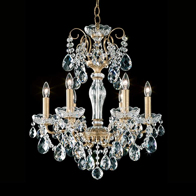 Image 1 Schonbek Sonatina 18 inch Wide Gold Crystal Chandelier