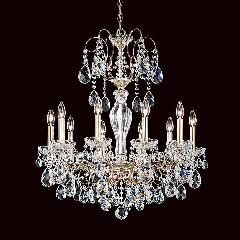 Image 3 Schonbek Sonatina 25 1/2 inch Wide Gold Crystal Chandelier