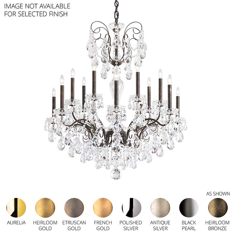 Image 5 Schonbek Sonatina 35" Wide Black Pearl Crystal Chandelier more views