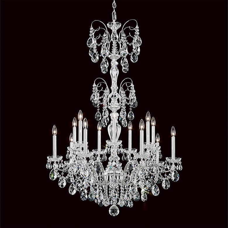 Image 2 Schonbek Sonatina 35" Wide Silver Crystal Chandelier