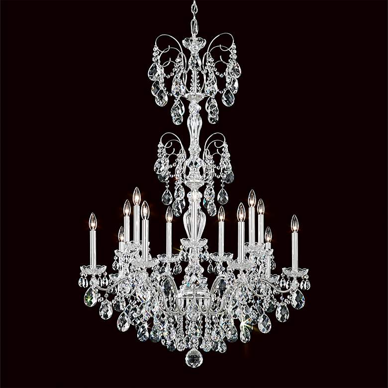 Image 1 Schonbek Sonatina 35 inch Wide Silver Crystal Chandelier