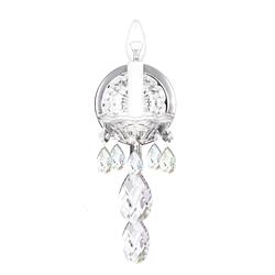 Schonbek Sterling 15" High Polished Silver Wall Sconce