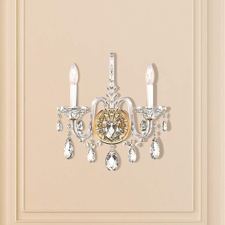 Image 1 Schonbek Sterling 16 1/2 inch High Heritage Crystal Wall Sconce