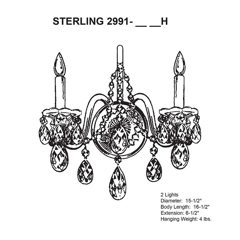 Image 7 Schonbek Sterling 16 1/2" High Heritage Crystal Wall Sconce more views
