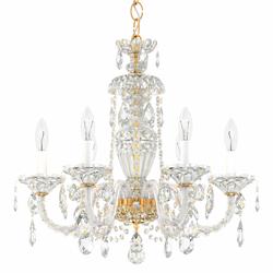 Schonbek Sterling 21"W Aurelia 6-Light Crystal Chandelier