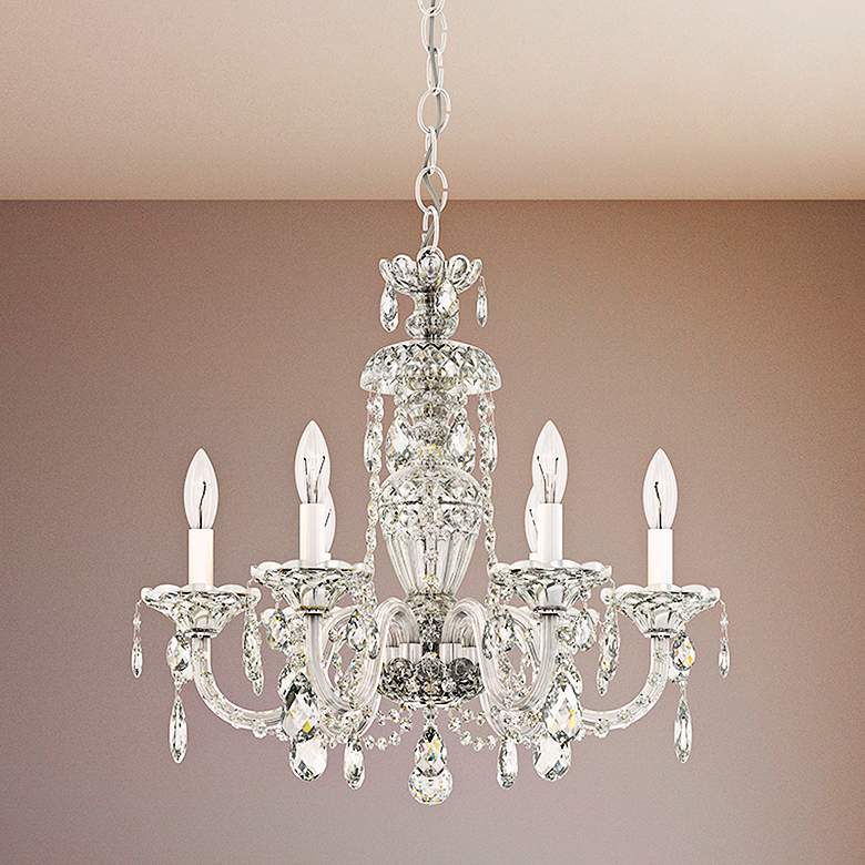 Image 1 Schonbek Sterling 21"W Aurelia 6-Light Crystal Chandelier