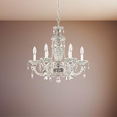 Schonbek Sterling 21" Traditional 6-Light Heritage Crystal Chandelier