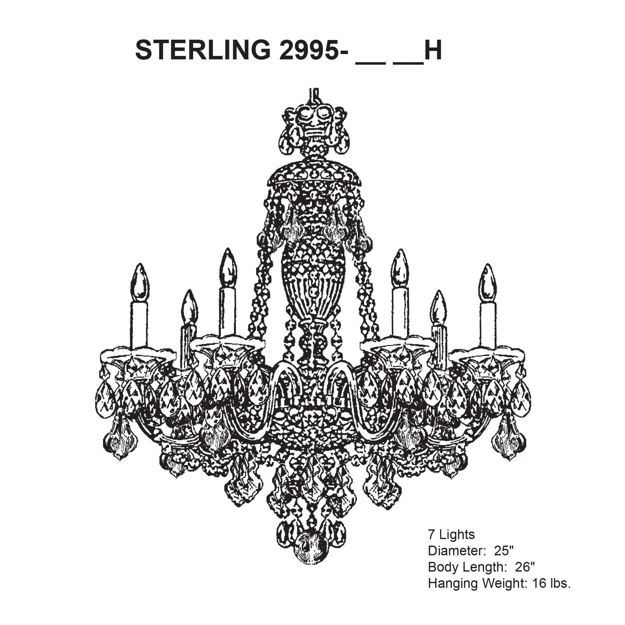Schonbek Sterling 25" Wide Traditional Heritage Crystal Chandelier in scene