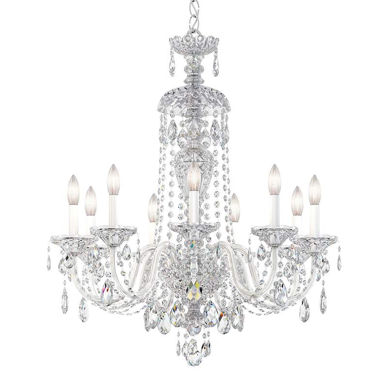 Image 1 Schonbek Sterling 27 inch Wide Swarovski Crystal Chandelier